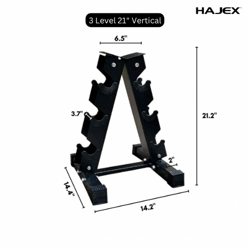 Steel Dumbbell Racks Vertical & Horizontal (3, 6, 8, 10 Levels)