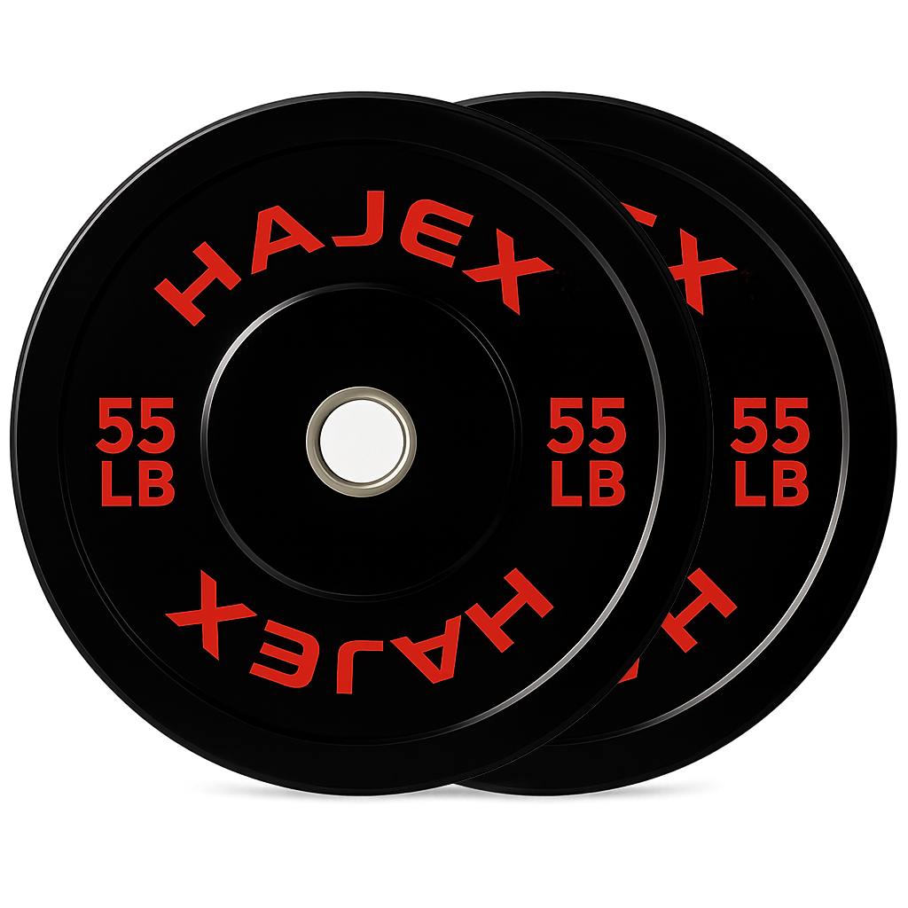 HAJEX Olympic Bumper Weight Plates - 10, 15, 25, 35, 45, 55 LB