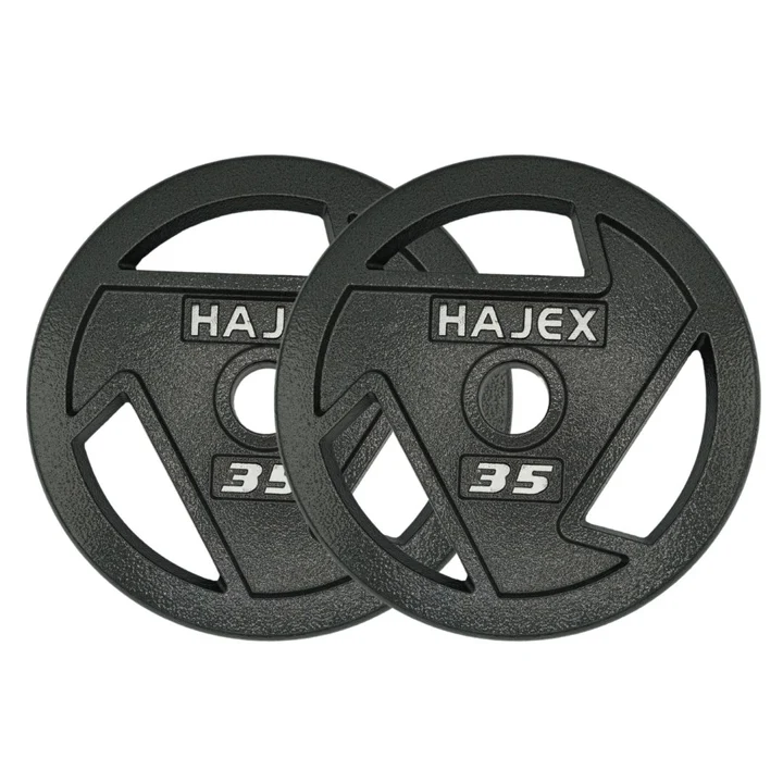 HAJEX Tri Grip Cast Iron Weight Plates