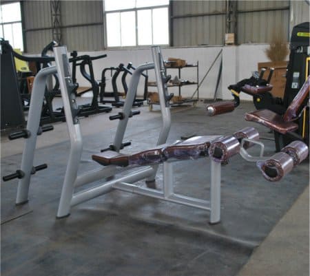 Olympic Decline Bench with Barbell and Plate Support (AN44)
