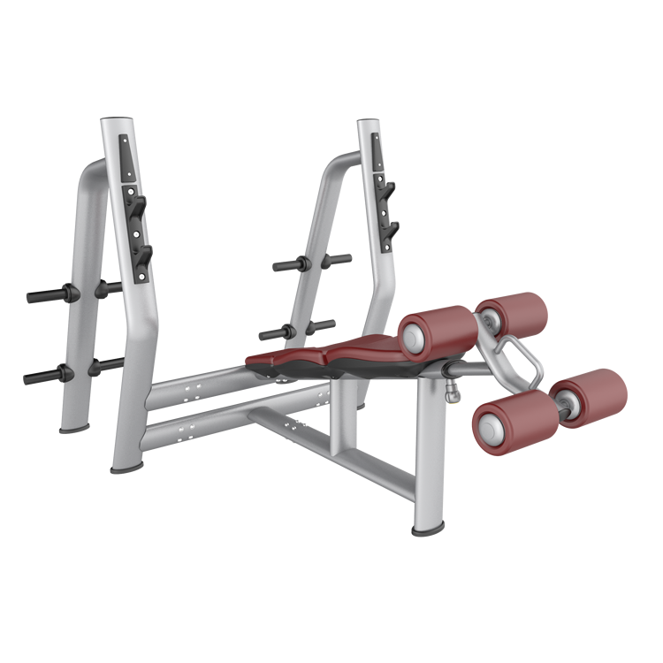 Olympic Decline Bench with Barbell and Plate Support (AN44)