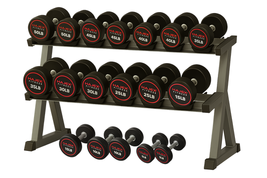 HAJEX Round Dumbbells 5 to 50 LB Set