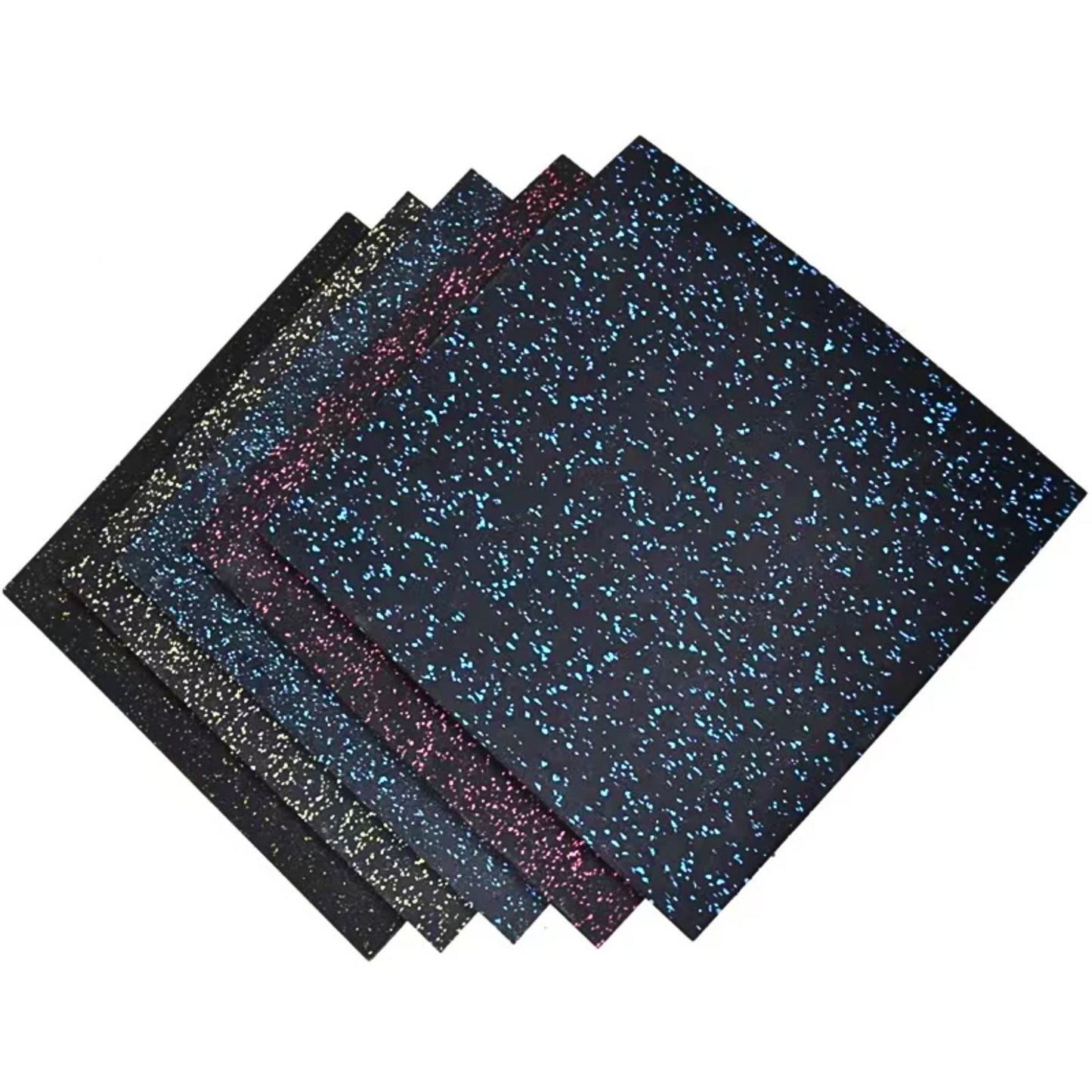 HAJEX Hard Floor Mats for Gym - Pack of 6