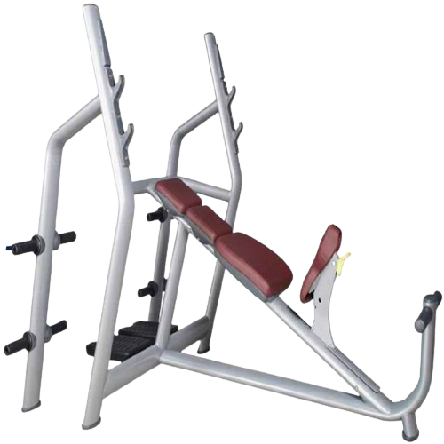 Olympic Incline Bench with Barbell Support, Spotter and Plate Holders (AN59)
