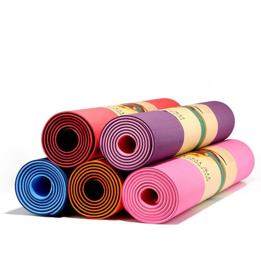 6mm Thick Double Color Anti-Slip TPE Yoga Mat