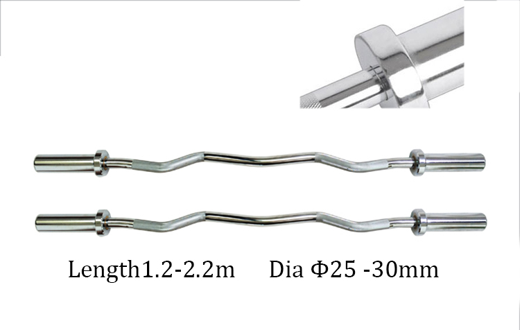 HAJEX Olympic and Standard Barbell Bars with Bearings and High Loading Capacity