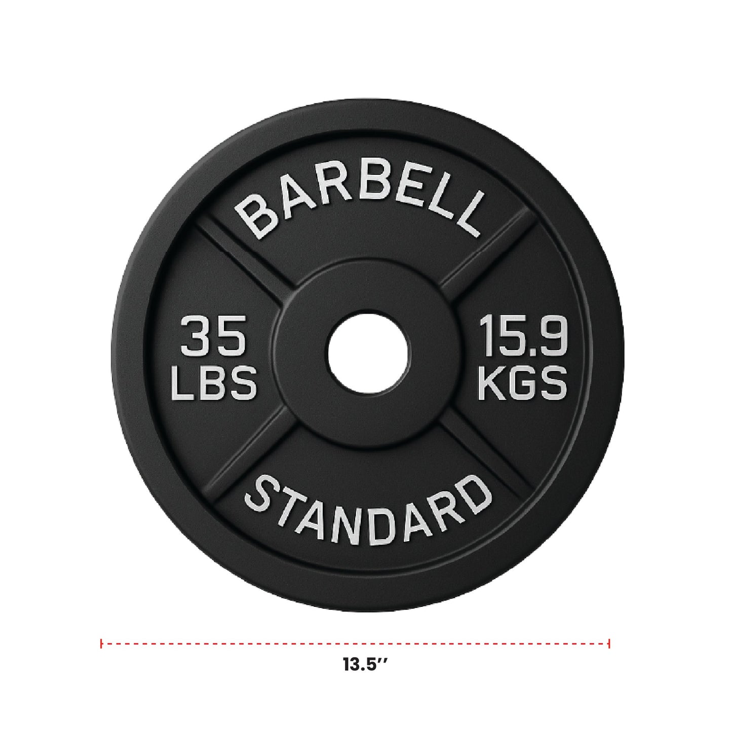 Cast Iron Weight Plates - Standard, Olympic in LBs, KGs