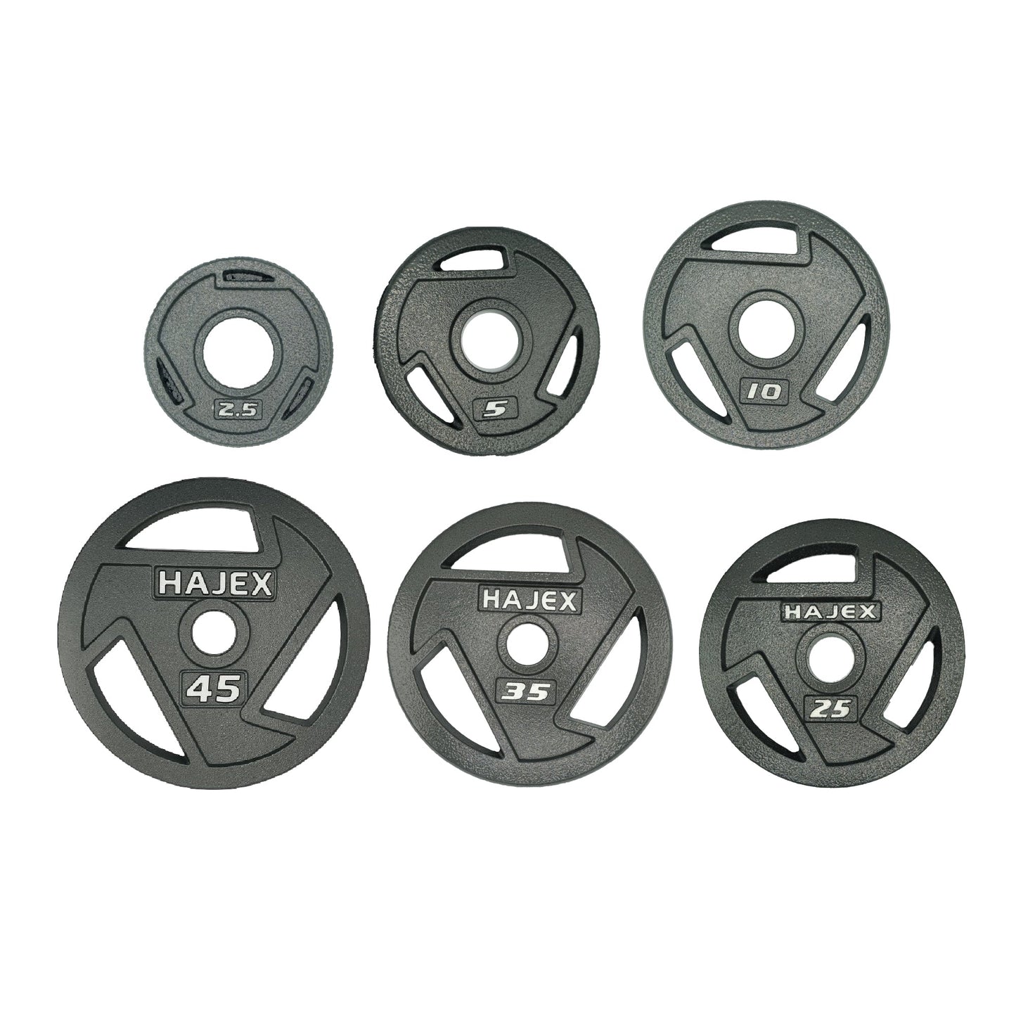 HAJEX Tri Grip Cast Iron Weight Plates