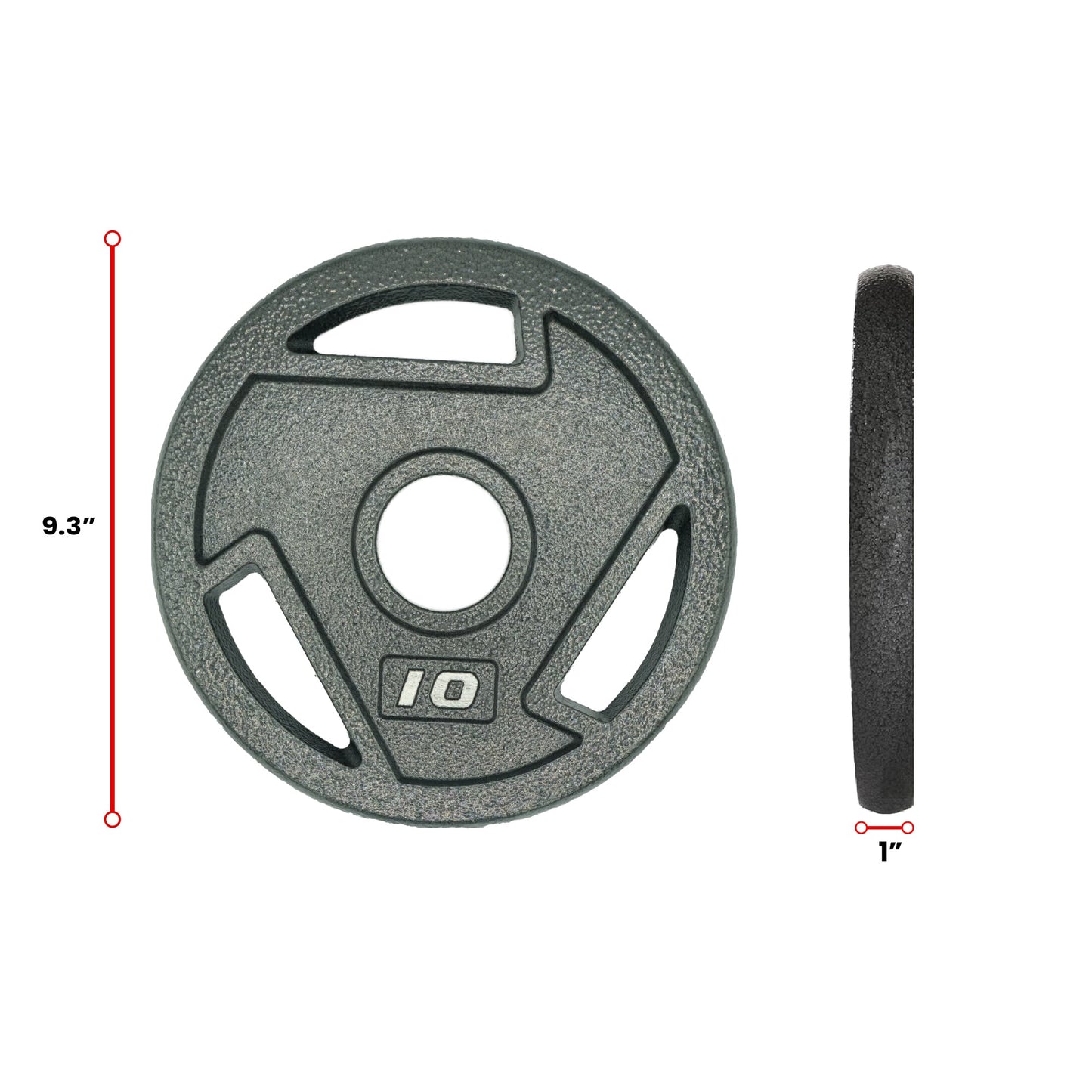 HAJEX Tri Grip Cast Iron Weight Plates