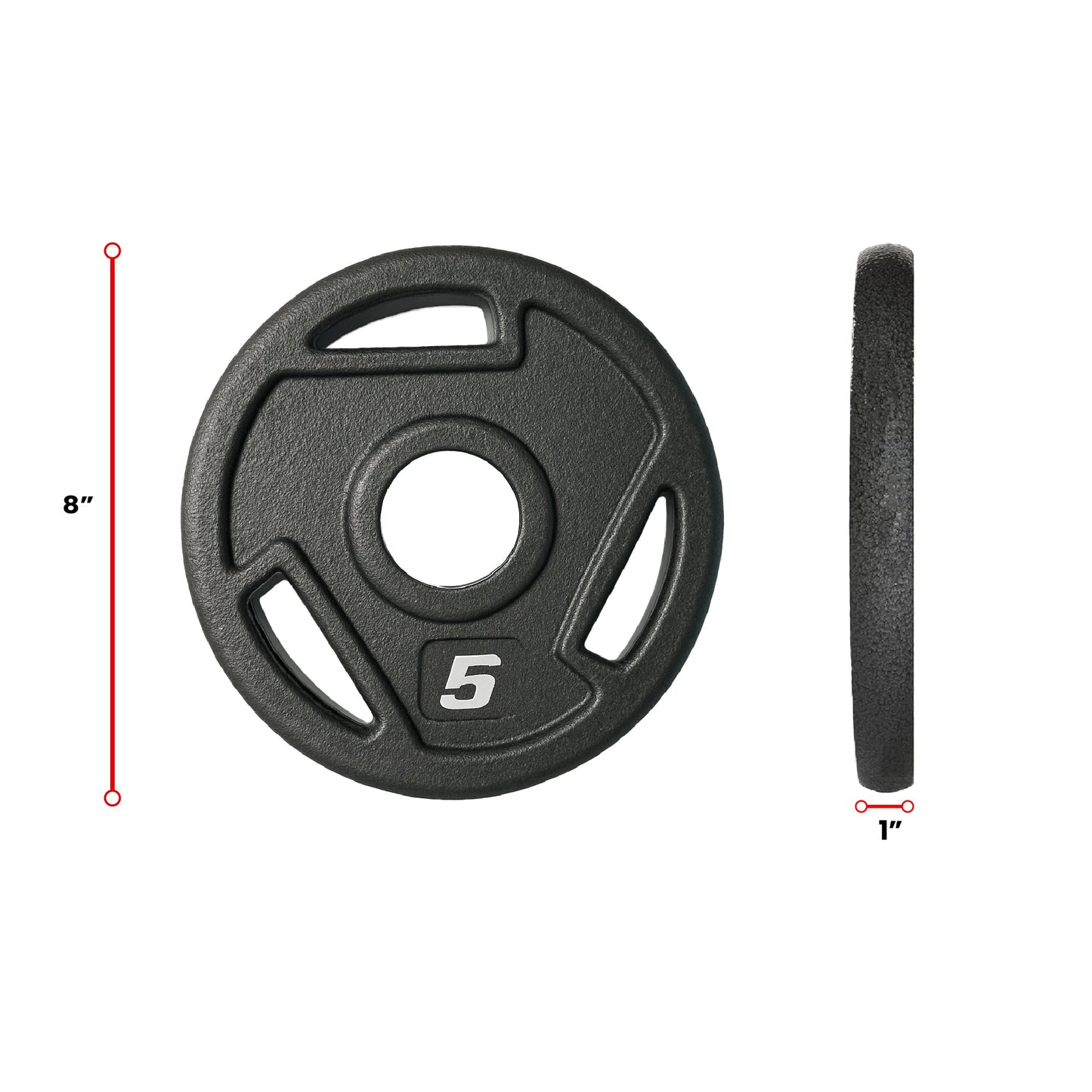 HAJEX Tri Grip Cast Iron Weight Plates