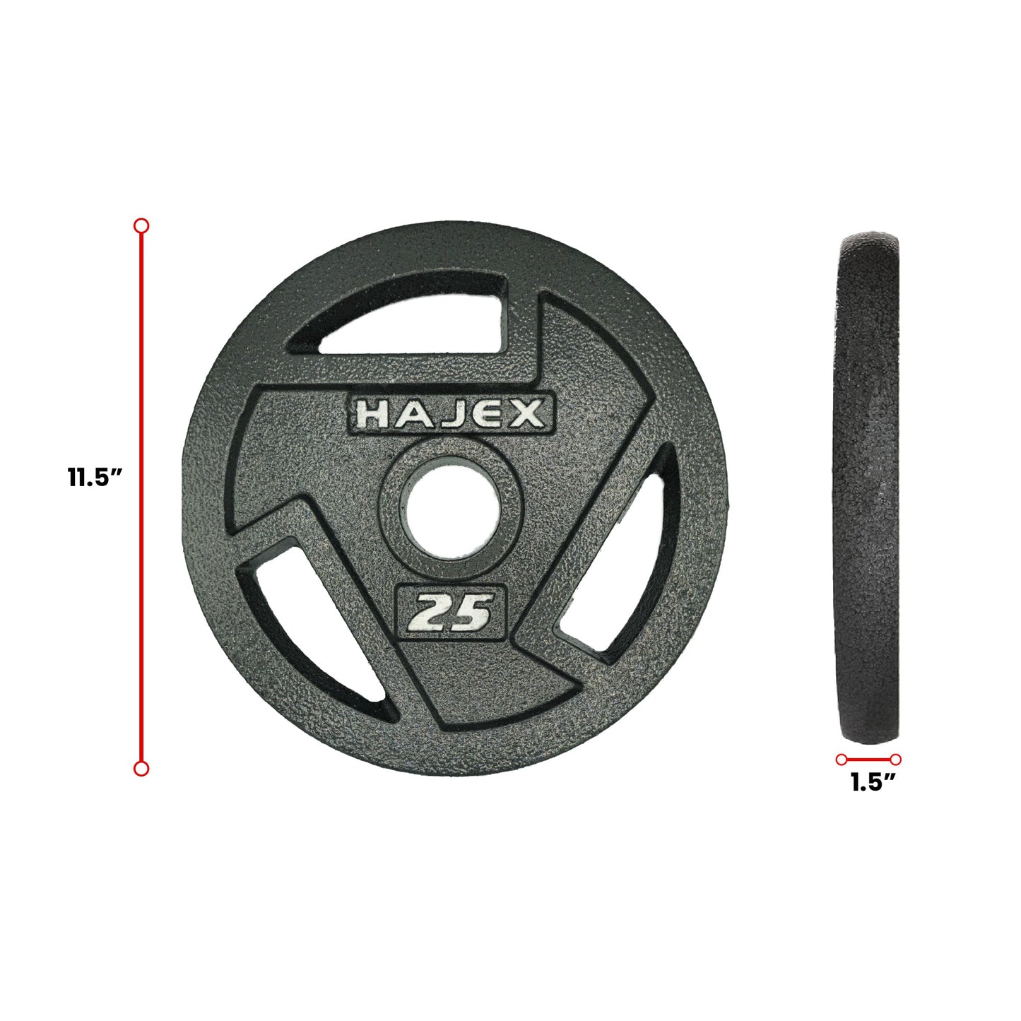 HAJEX Tri Grip Cast Iron Weight Plates