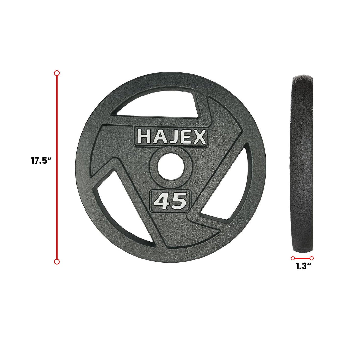 HAJEX Tri Grip Cast Iron Weight Plates