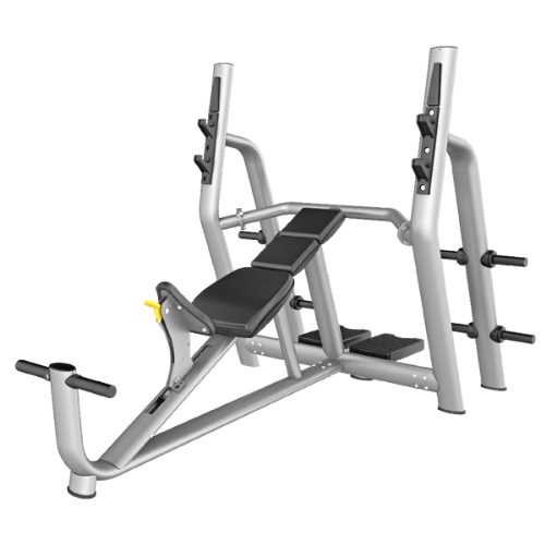 Olympic Incline Bench with Barbell Support, Spotter and Plate Holders ...