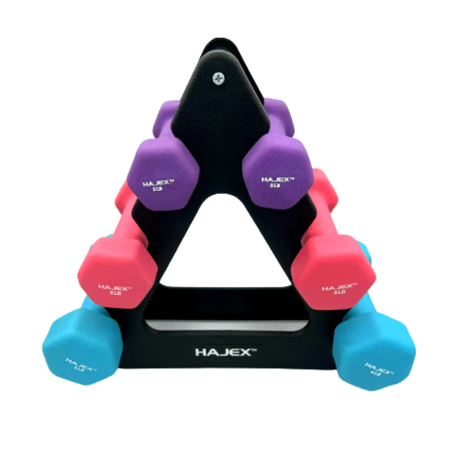 Neoprene Dumbbells Pairs & Sets With Rack