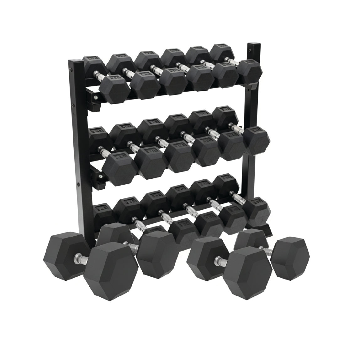 Rubber Hex Dumbbells in Canada (2.5 to 150 LB)