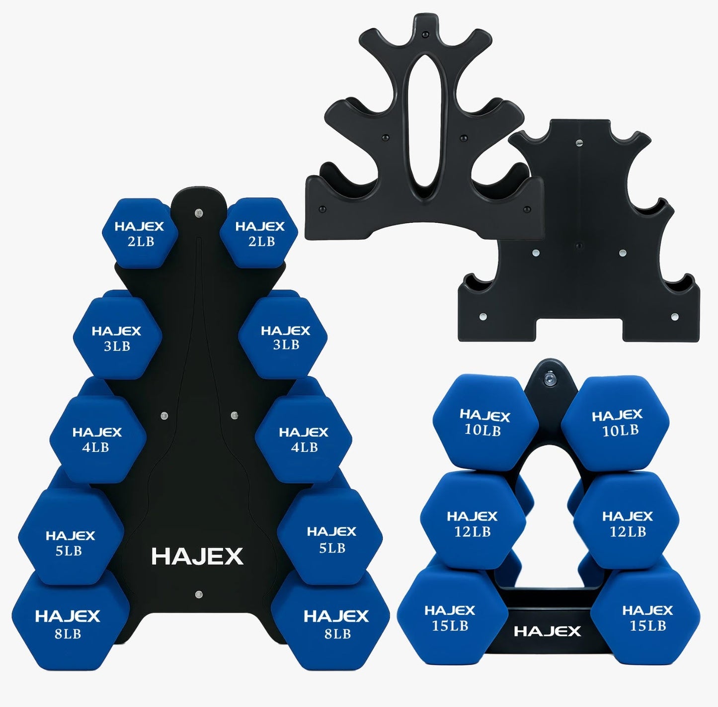 Neoprene Dumbbells Pairs & Sets With Rack