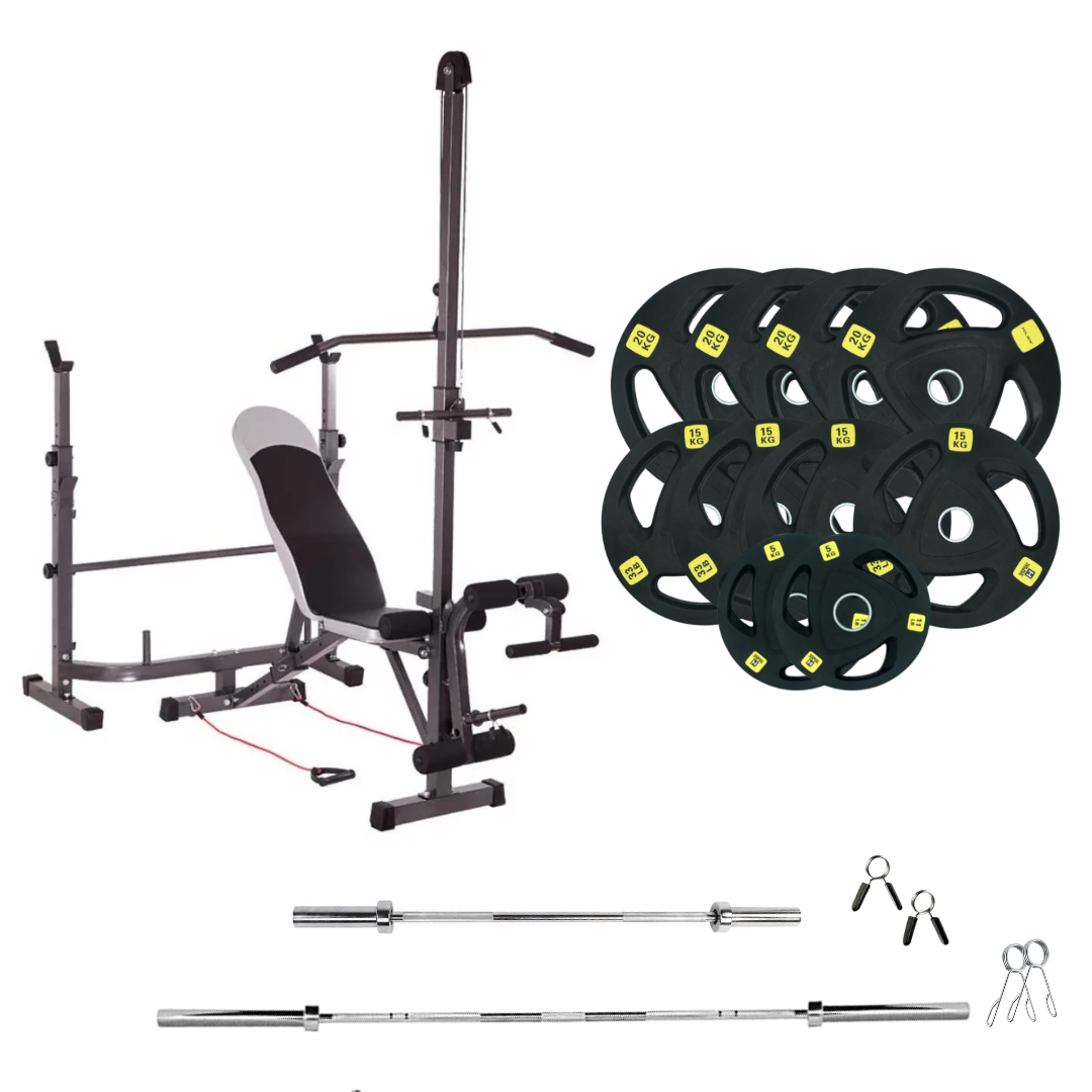 Adjustable Workout Bench with Weight Sets