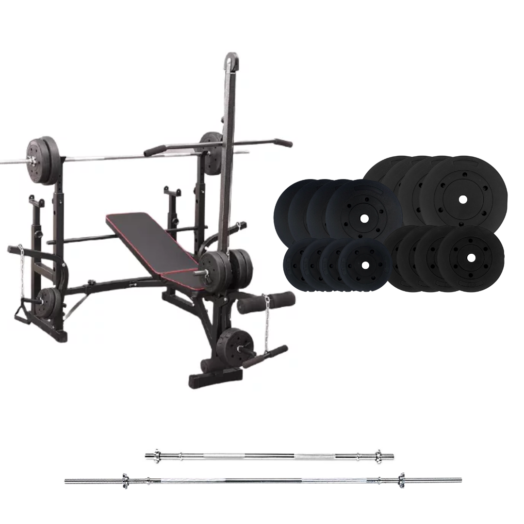 Adjustable Workout Bench with Weight Sets