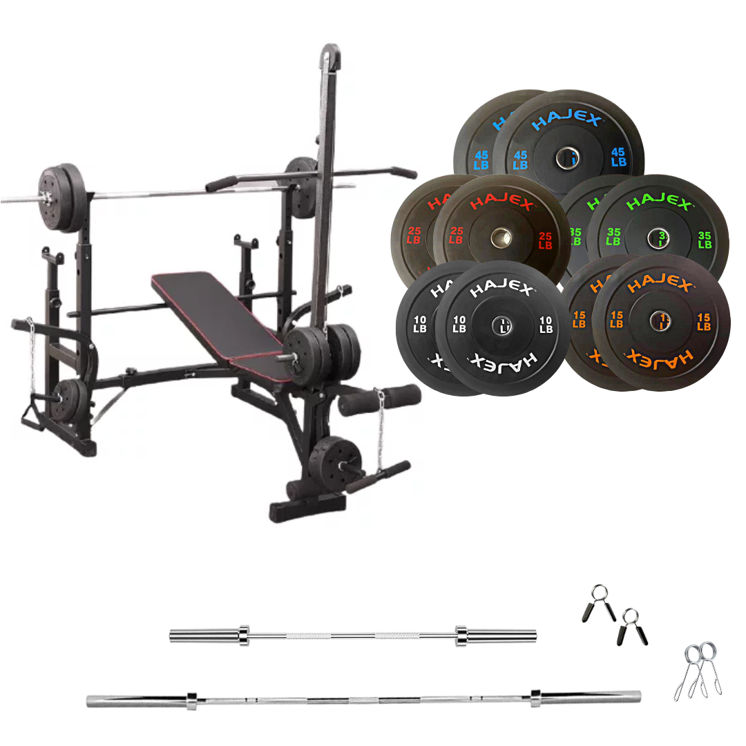 Adjustable Workout Bench with Weight Sets
