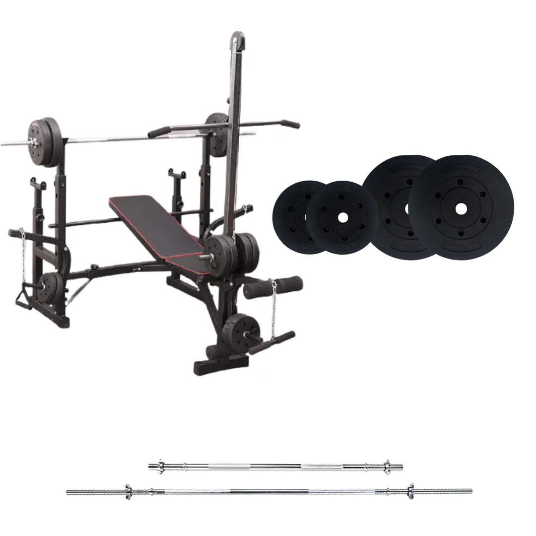 Adjustable Workout Bench with Weight Sets
